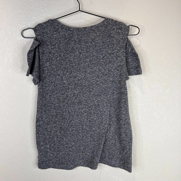 LNA Women Cold Shoulder Knit Pullover Short Sleeve Gray Size Small - Picture 7 of 10